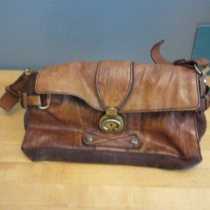 Francesco Biasia Brown Leather Handbag.